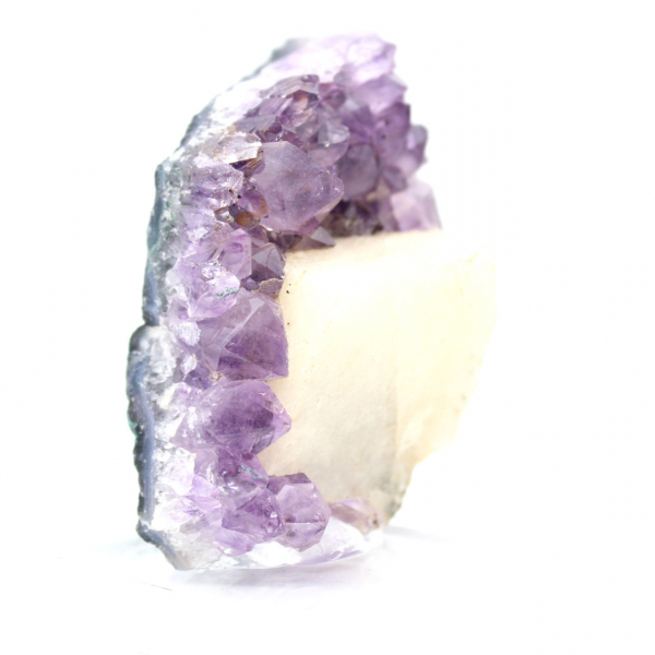 Amethyst Druse with Calcite