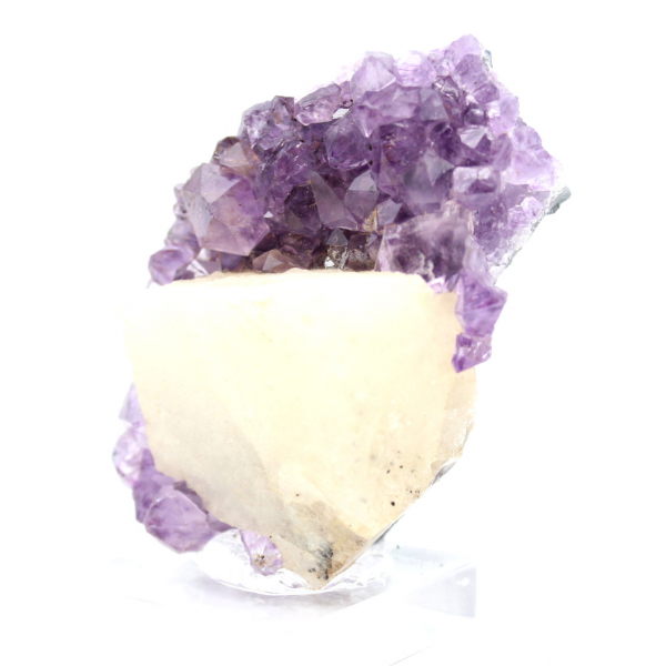 Amethyst Druse with Calcite