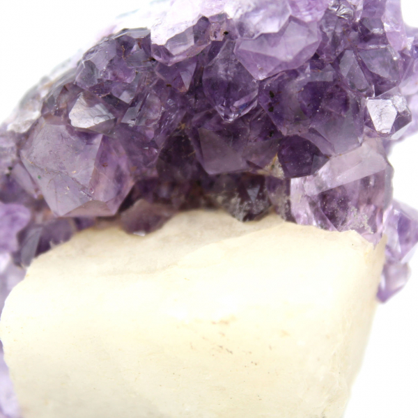 Amethyst Druse with Calcite