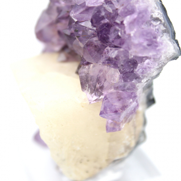 Amethyst Druse with Calcite