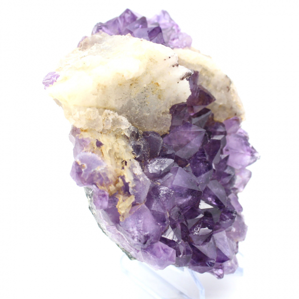 Amethyst Druse with Calcite