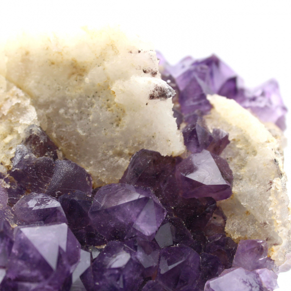 Amethyst Druse with Calcite