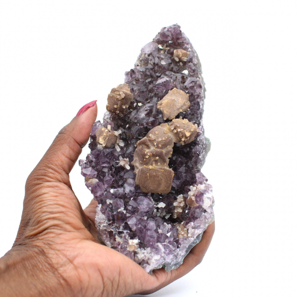 Amethyst from Brazil with Calcite