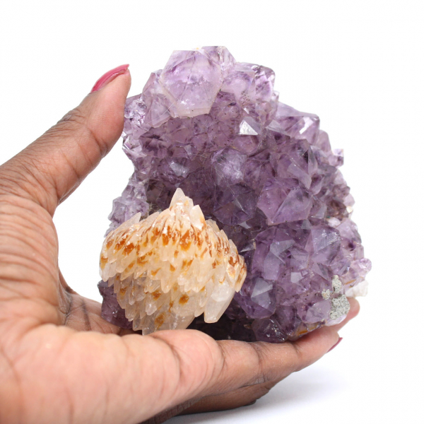 Amethyst Druse and Calcite