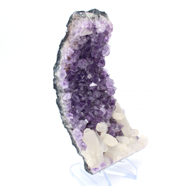 Amethyst Druse with Calcite