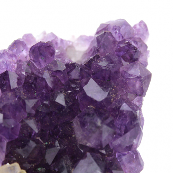 Calcite Crystals on Amethyst