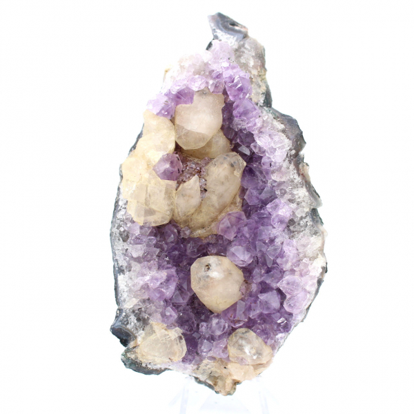 Calcite and Amethyst from Brazil