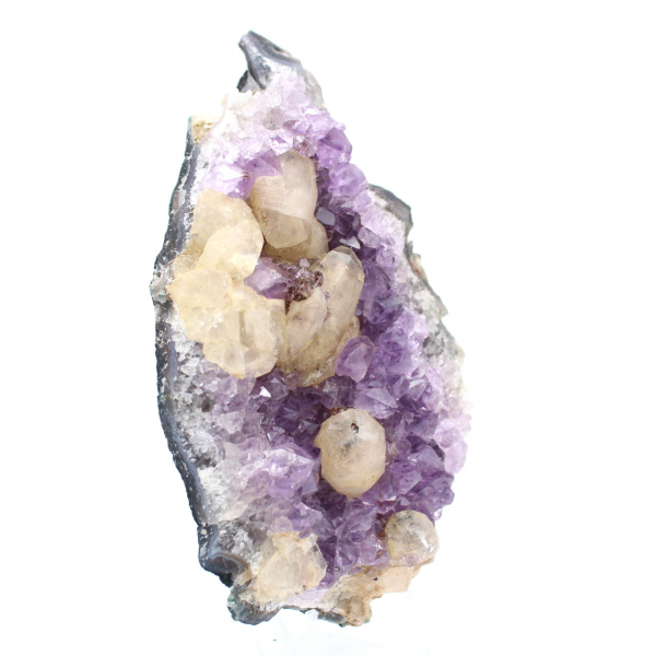 Calcite and Amethyst from Brazil