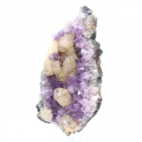 Calcite and Amethyst from Brazil