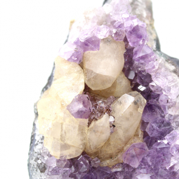 Calcite and Amethyst from Brazil