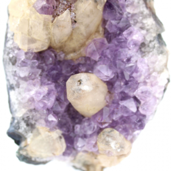 Calcite and Amethyst from Brazil