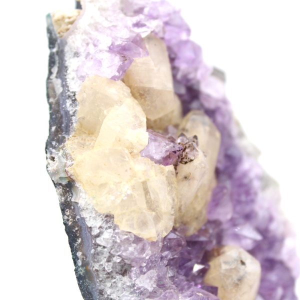 Calcite and Amethyst from Brazil