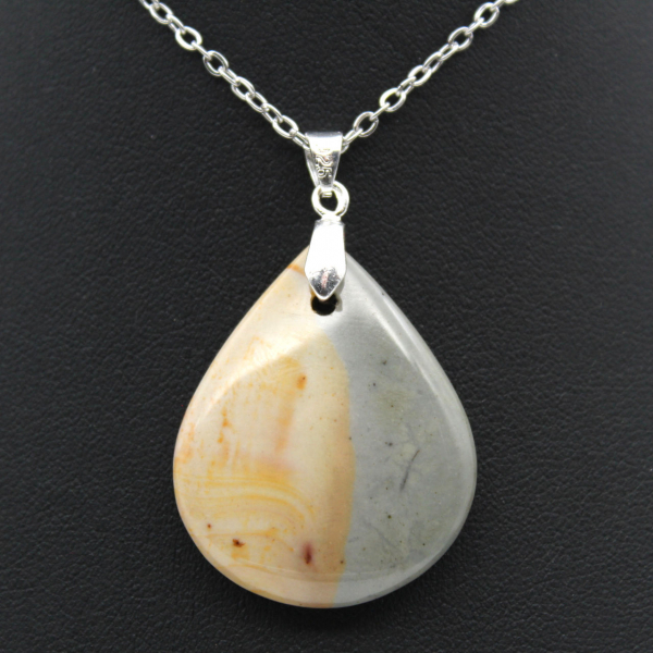 Printed jasper drop pendant