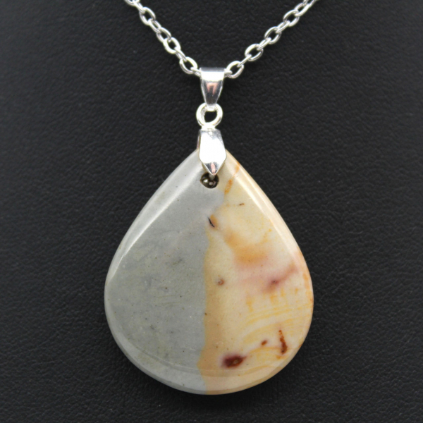 Printed jasper drop pendant