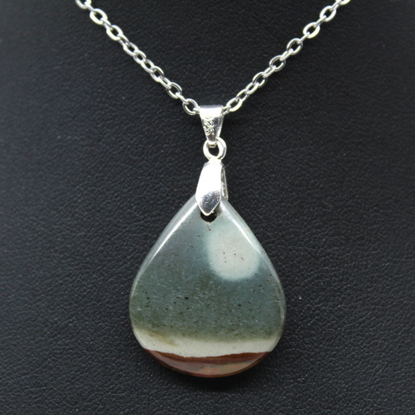 Printed jasper drop pendant