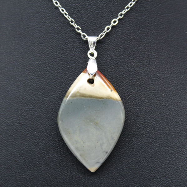 Printed jasper flame pendant