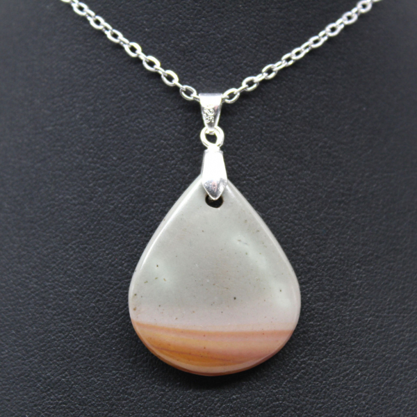 Printed jasper drop pendant