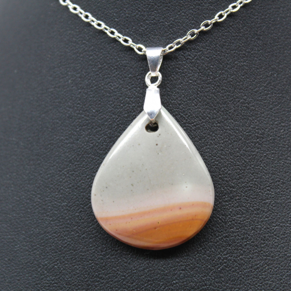 Printed jasper drop pendant