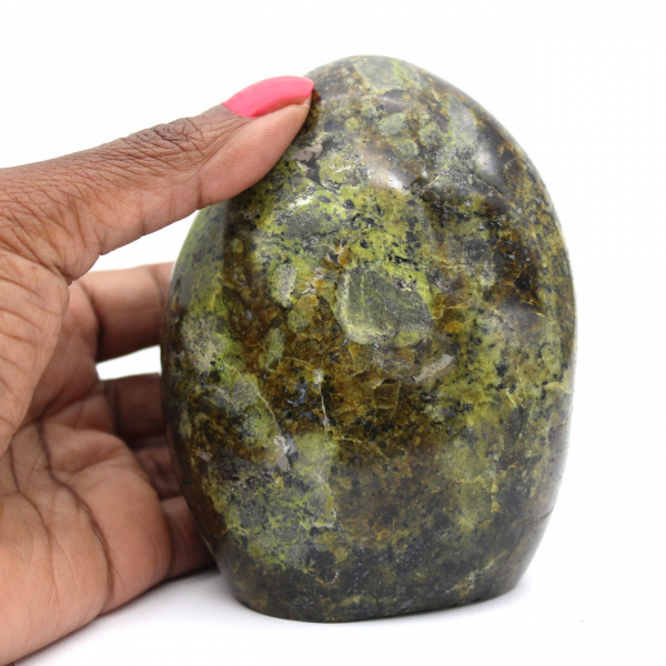 Natural green opal for decoration