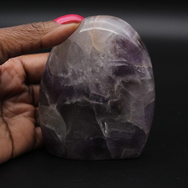 Polished amethyst stone