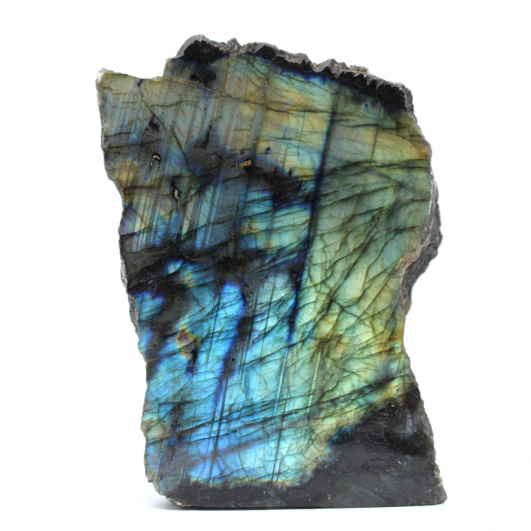 Half-raw half-polished Labradorite