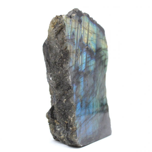 Half-raw half-polished Labradorite