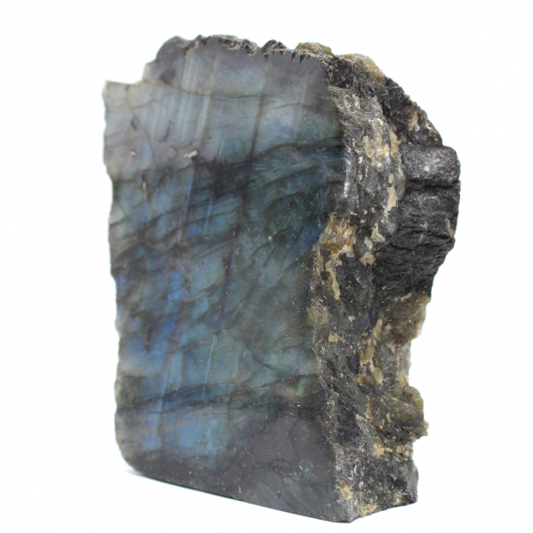 Half-raw half-polished Labradorite