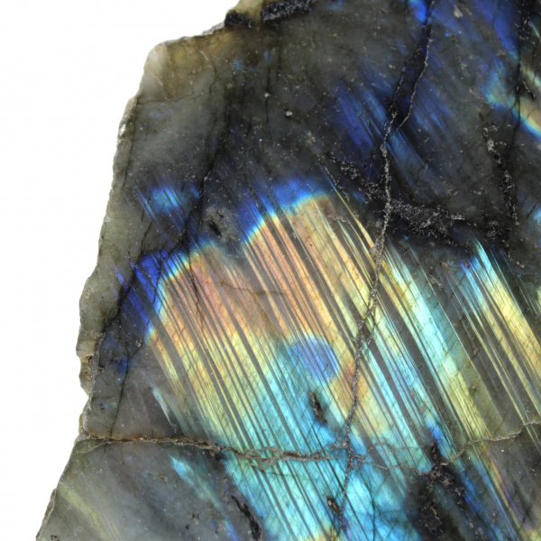 Labradorite one face polished from Madagascar