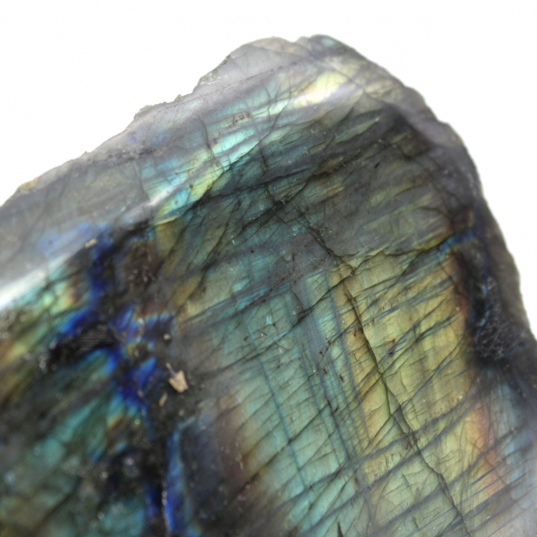 Rock one face polished in Labradorite