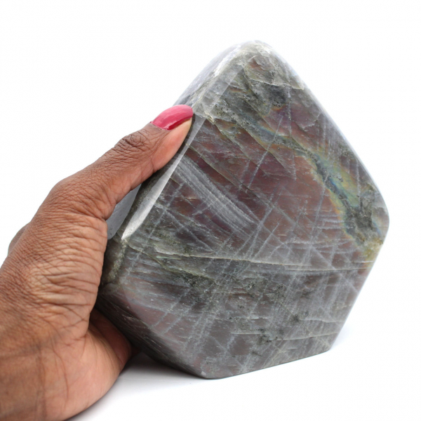 Polished spectrolite stone from Madagascar