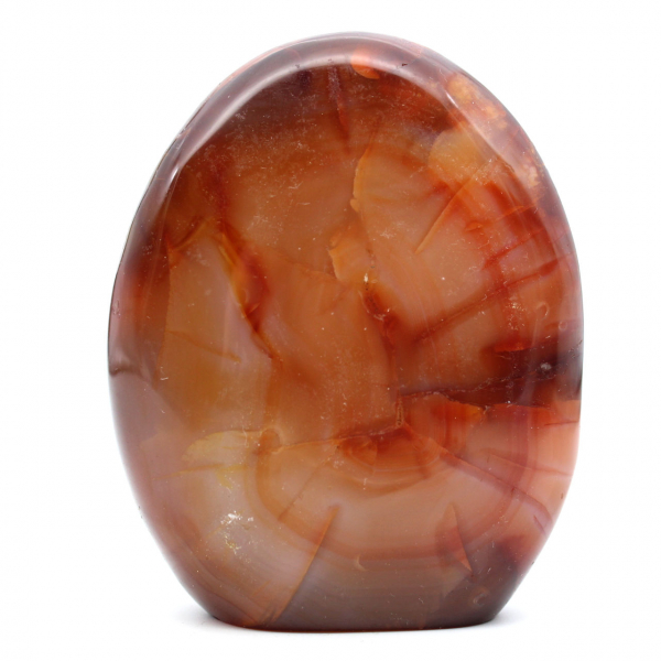 Polished carnelian stone