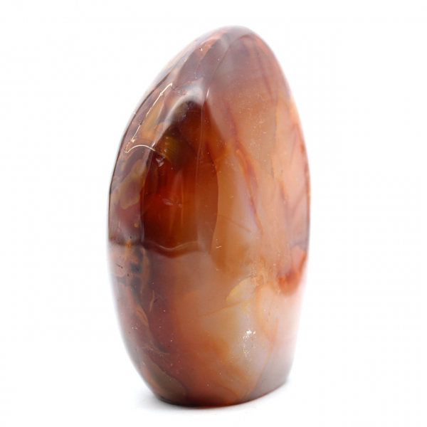 Polished carnelian stone