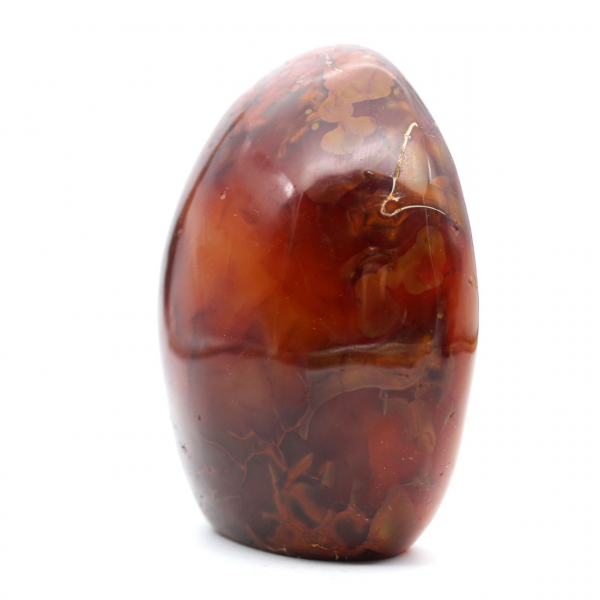 Polished carnelian stone