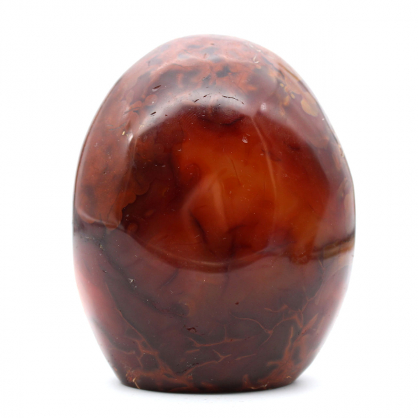 Polished carnelian stone