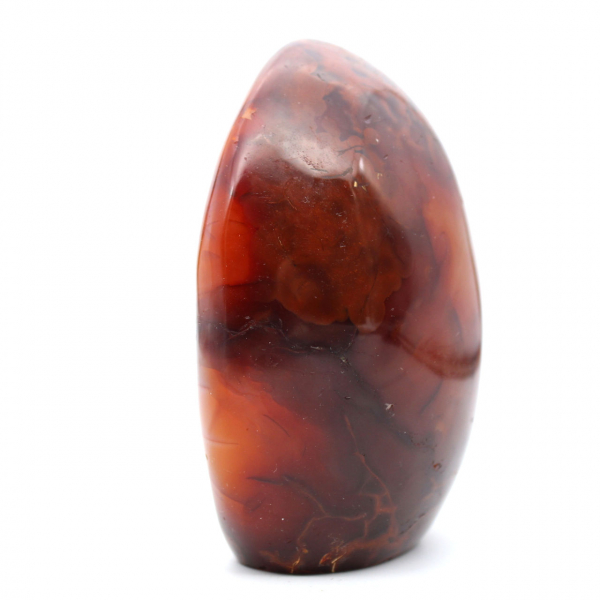 Polished carnelian stone