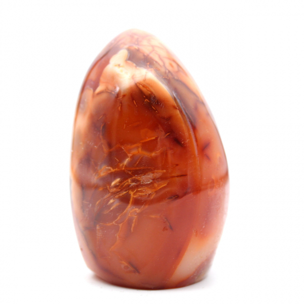 Polished carnelian stone