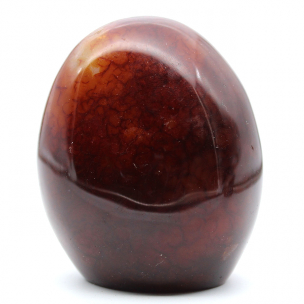 Polished carnelian rock