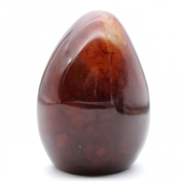 Polished carnelian rock