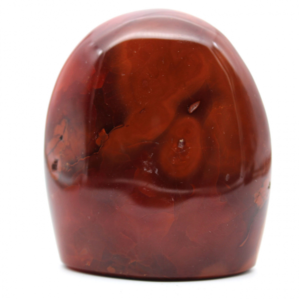 Polished carnelian rock