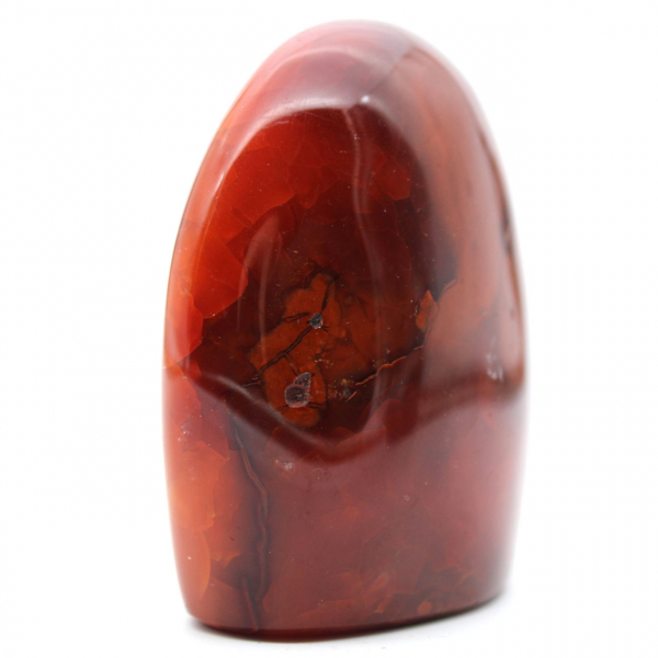 Polished carnelian rock