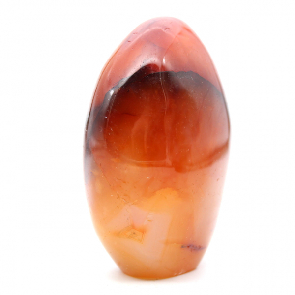 Polished carnelian stone