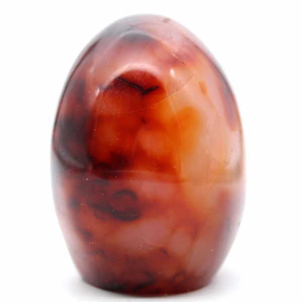 Polished carnelian stone