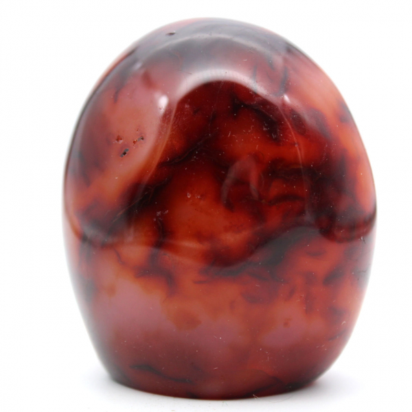 Polished carnelian stone