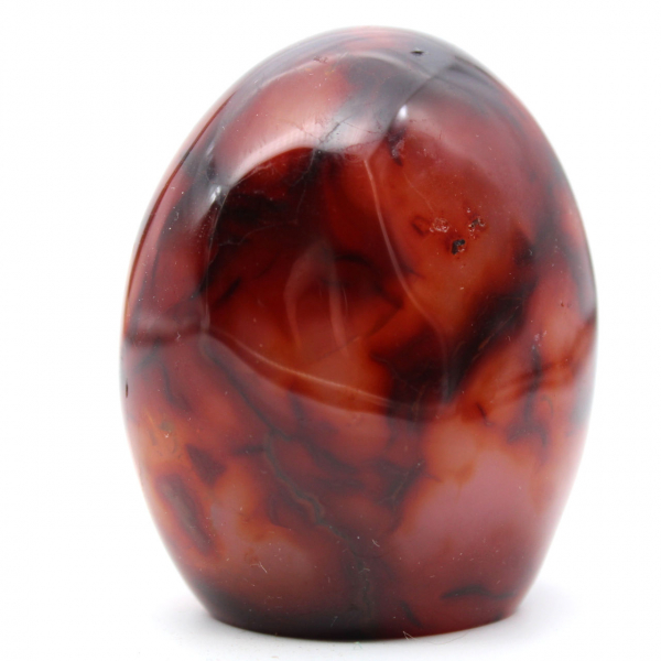 Polished carnelian stone