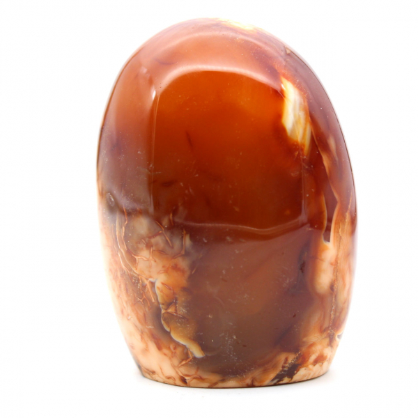 Polished carnelian rock