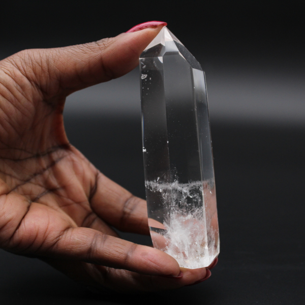 Crystal quartz prism from Madagascar