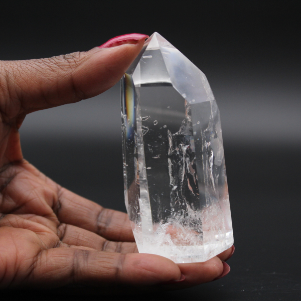 Quartz prism rock crystal