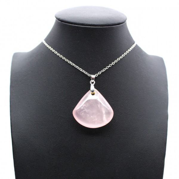 Rose Quartz Fan Pendant