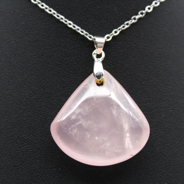 Rose Quartz Fan Pendant