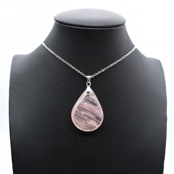 Rose Quartz Drop Pendant